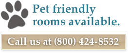 Pet friendly rooms available